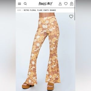 Princess Polly Retro Floral Flare Pants